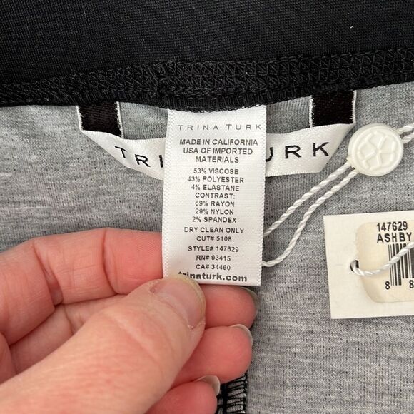 Trina‎ Turk Ashby Skirt Heather Gray Petite - Picture 8 of 8